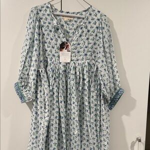 Daughters of India Blue Floral dress